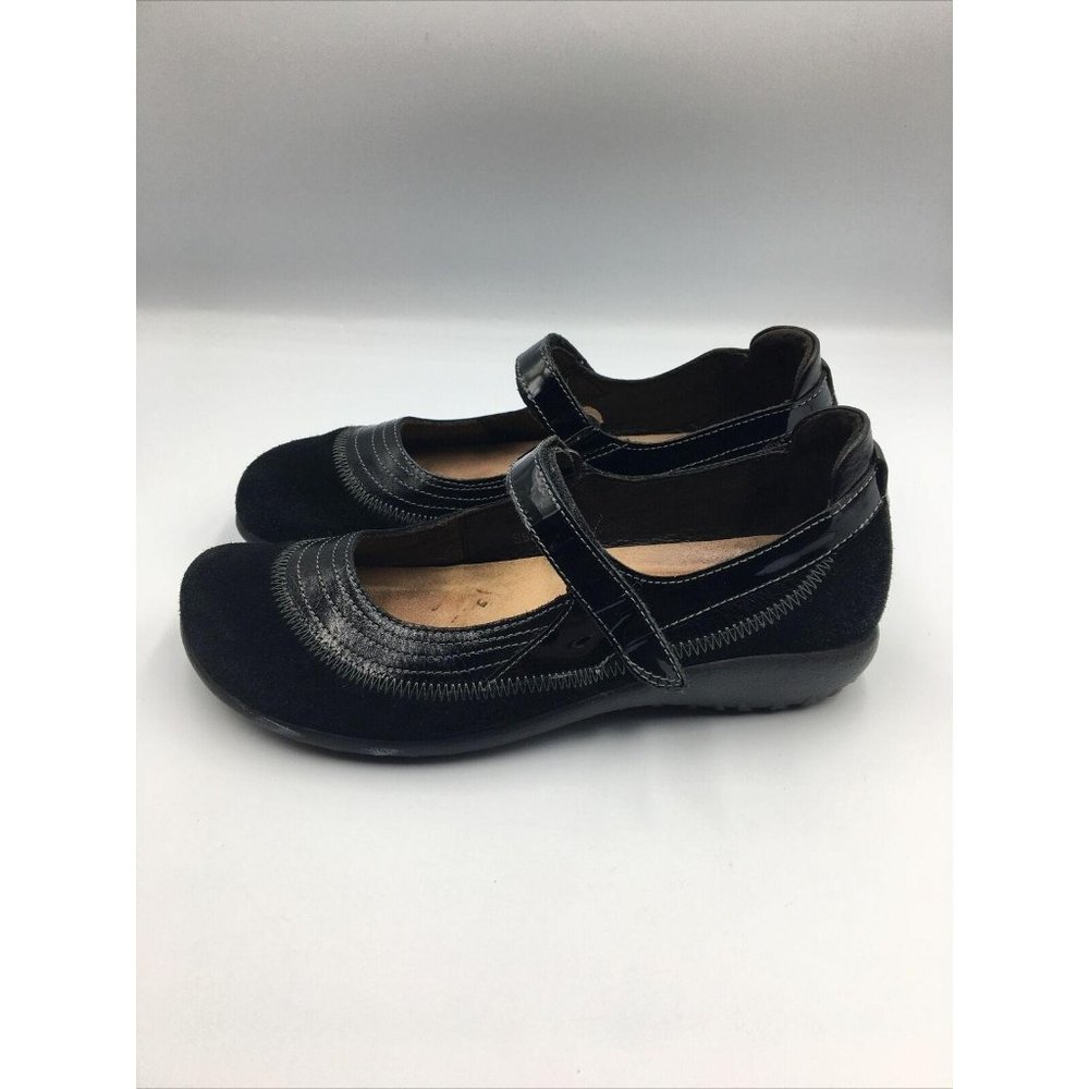 Naot Kirei Black Suede Metallic Comfort Casual